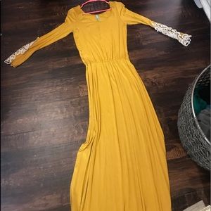 Mustard yellow maxi dress